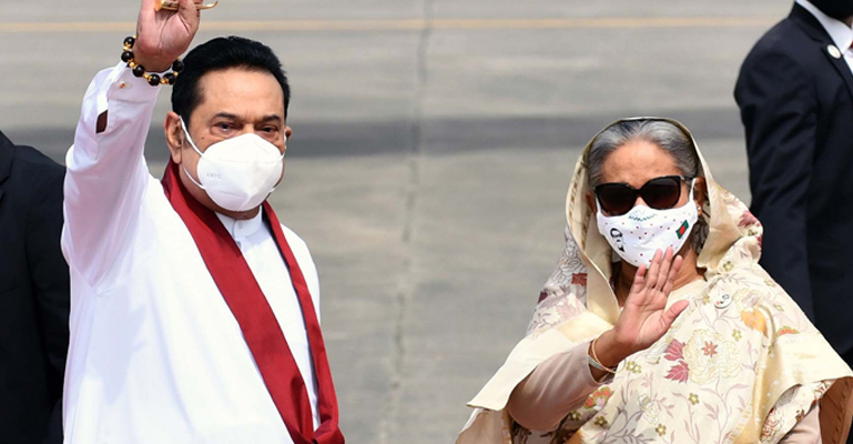 দ্বিপক্ষীয় বৈঠকে শেখ হাসিনা ও রাজাপাকসে