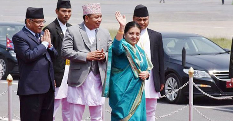 নেপালের রাষ্ট্রপতি ঢাকায়