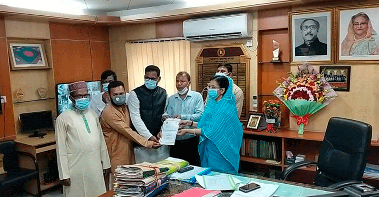 'বাবেশিপ্রতৃশ্রেকপ' জামালপুর জেলা শাখার মানববন্ধন ও স্মারকলিপি প্রদান