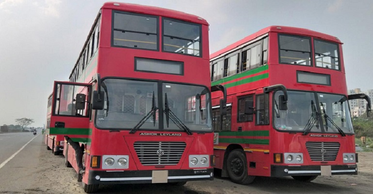 গণপরিবহন সংকট নিরসনে ৬০ দ্বিতল বাস দিচ্ছে বিআরটিসি