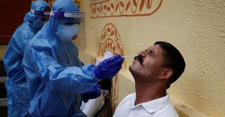 করোনা সংক্রমণে দ্বিতীয় স্থানে ভারত