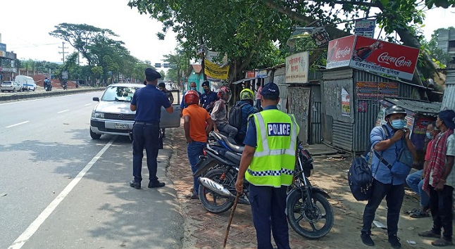 গজারিয়ায় লকডাউন বাস্তবায়নে কঠোর প্রশাসন