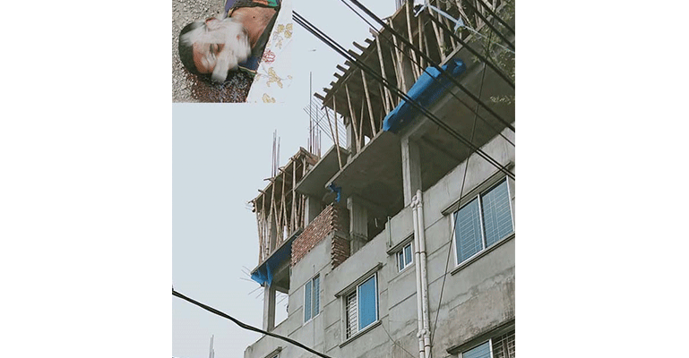 রাজধানীতে নির্মাণাধীন ভবন থেকে পড়ে শ্রমিকের মৃত্যু