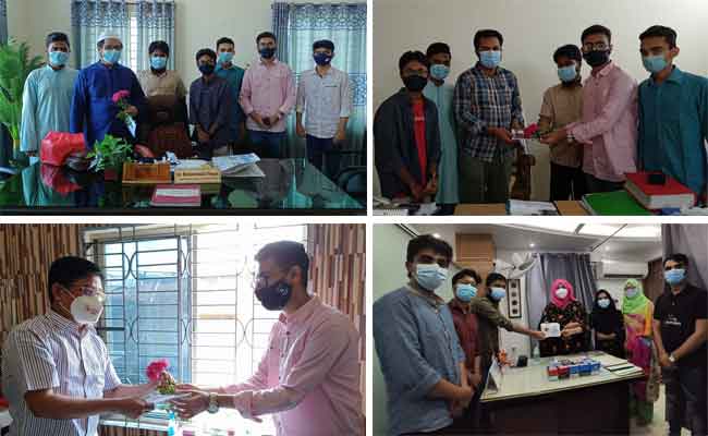 ডাক্তারদের সঙ্গে কক্সবাজার মেডিকেল এন্ড ডেন্টাল স্টুডেন্টস' এসোসিয়েশনের ঈদের শুভেচ্ছা বিনিময়