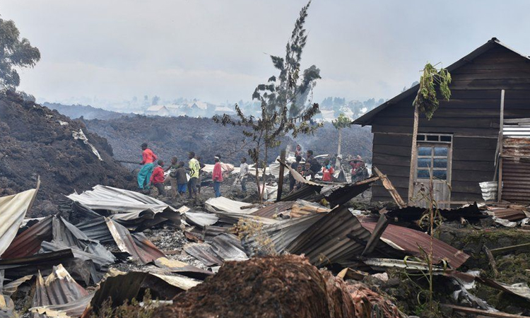 কঙ্গোতে আগ্নেয়গিরি বিস্ফোরণে ১৫ জনের মৃত্যু, শতাধিক বাড়ি পুড়ে ছাই