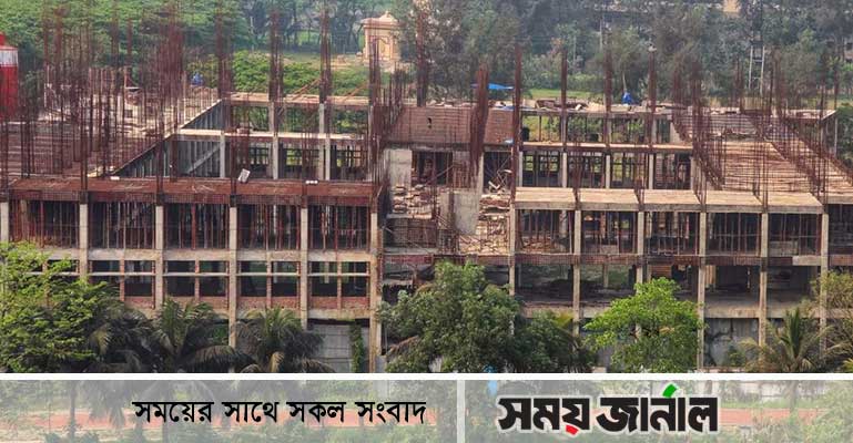 নির্ধারিত সময় শেষ, মন্থরগতিতে চলছেন নোবিপ্রবির ১০ তলা ভবনের কাজ