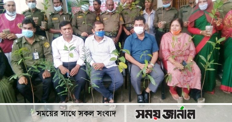 বঙ্গবন্ধুর জন্মশতবার্ষিকী উপলক্ষে চৌদ্দগ্রামে আনসার-ভিডিপির চারা বিতরণ