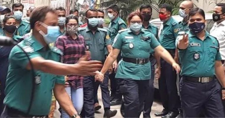 রিমান্ড শেষে আদালতে পরীমণি