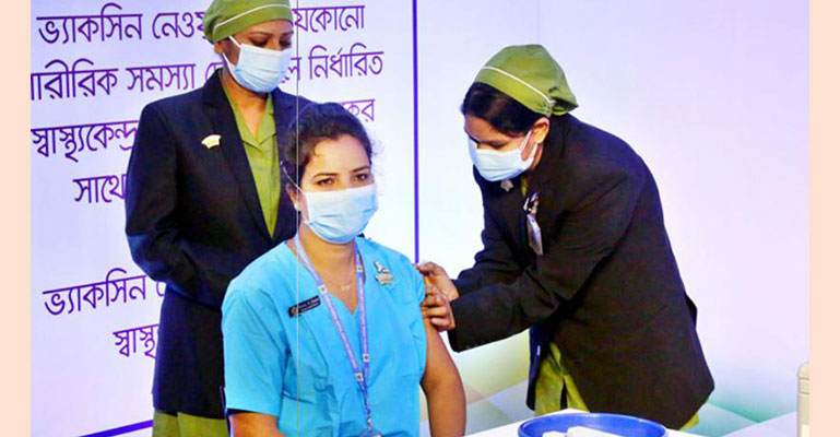 দেশে গণটিকার দ্বিতীয় ডোজ দেওয়া শুরু