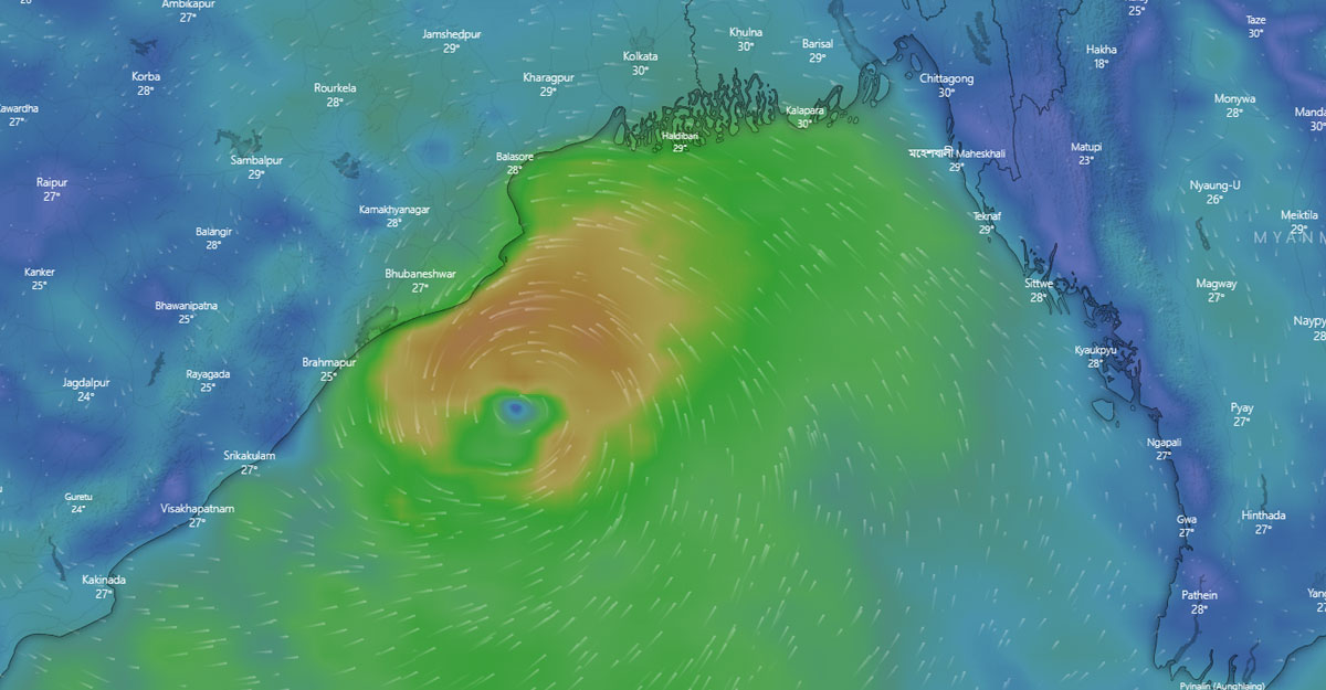 ঘূর্ণিঝড় গুলাবের প্রভাবে সাগর উত্তাল, দুই নম্বর সংকেত
