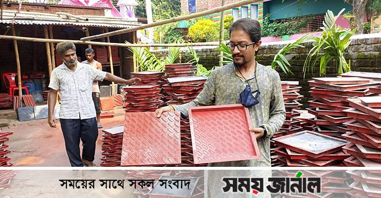 শিমুলের তৈরিকৃত টাইলস যাচ্ছে সারাদেশে