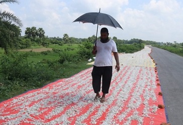 মাছের আঁশ শুকিয়ে বিদেশে রফতানির স্বপ্ন দেখছেন কুমিল্লার মাহবুব