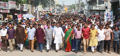 দিনাজপুরে হিন্দু-বৌদ্ধ-খ্রিস্টান ঐক্য পরিষদের গণঅনশন গণঅবস্থান ও বিক্ষোভ