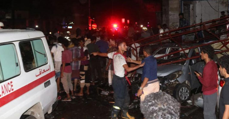 ইয়েমেনে বিমানবন্দরের বাইরে বিস্ফোরণ, নিহত ১২