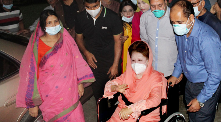 বাসায় ফিরেছেন খালেদা জিয়া