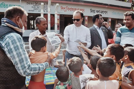 হাতীবান্ধায় নৌকার প্রচারণায় মাহমুদুল হাসান সোহাগ