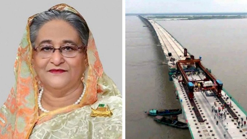 পদ্মা সেতু পরিদর্শন করলেন প্রধানমন্ত্রী