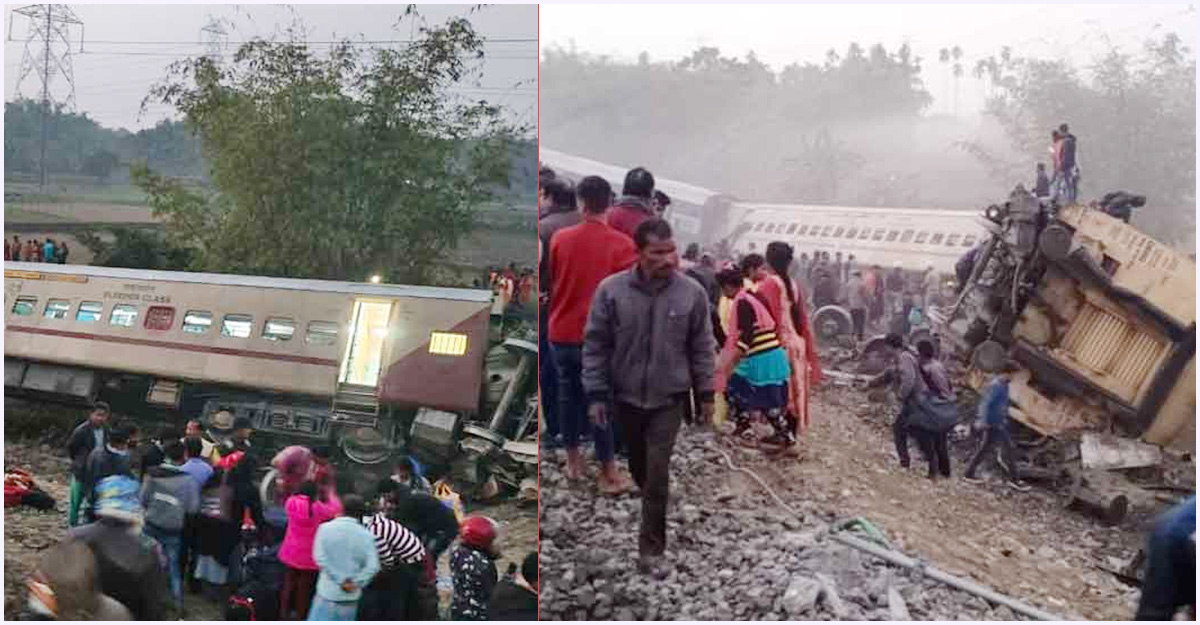 পশ্চিমবঙ্গে ভয়াবহ ট্রেন দুর্ঘটনা, অন্তত অর্ধশত মৃত্যুর শঙ্কা
