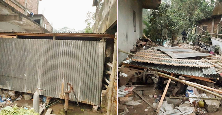 সরকারি জায়গায় ঘর তুললেন আ.লীগ নেতা, ভেঙ্গে দিলেন বিক্ষুব্ধ জনতা