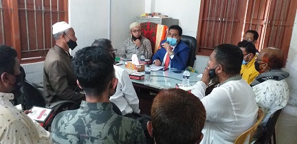 জেলা তথ্য অফিসের সৌজন্য করোনার টিকা বিষয়ে জনসচেতনতা সভা