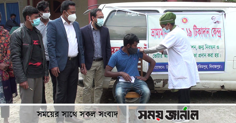 হিলিতে ভ্রাম্যমাণ টিকাদান শুরু