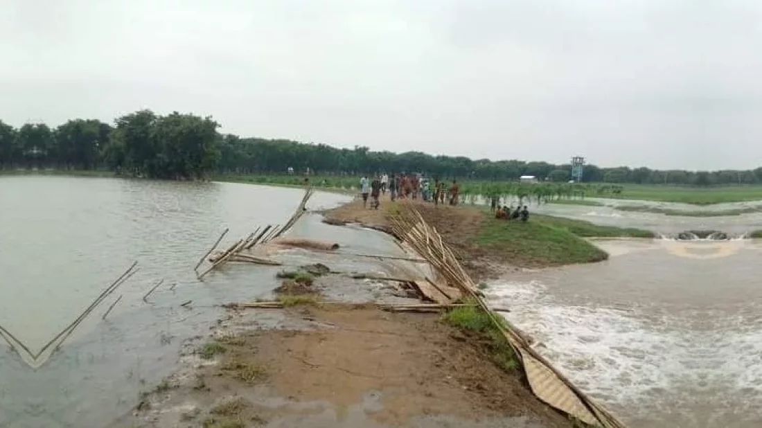 সিলেটে সীমান্ত নদীগুলোর পানি বাড়ছে, আতঙ্ক কাটেনি