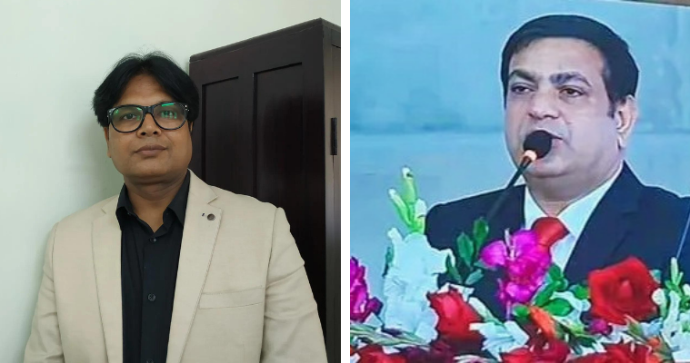 রাবি ইকোনমিক্স সোসাইটির সভাপতি অধ্যাপক রিয়াজী ও সম্পাদক খন্দকার কিংশুক