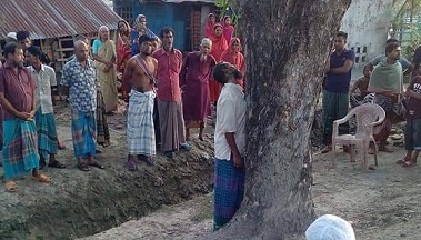 সাতক্ষীরার আশাশুনিতে চিংড়ি ঘের ব্যবসায়ীকে হত্যা করে গাছে ঝুলিয়ে দেয়ার অভিযোগ