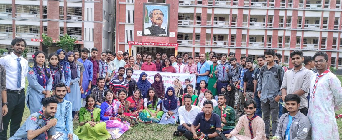 তিতুমীর কলেজে রোভার স্কাউটের নবীন বরণ