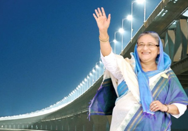 পদ্মা সেতুর উদ্ভোধন করলেন প্রধানমন্ত্রী