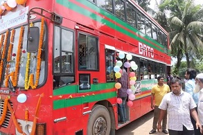 নোয়াখালীতে উদ্বোধনের একদিন পর বিআরটিসির বাস বন্ধ