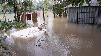 কুড়িগ্রামে দ্বিতীয় দফা বন্যা: পানিবন্দি ২০ হাজার মানুষ