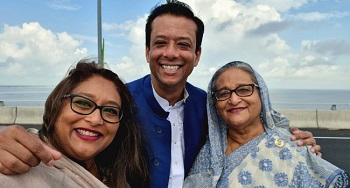 পদ্মা সেতুতে একই ফ্রেমে সন্তানসহ প্রধানমন্ত্রী