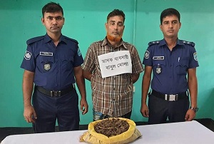 ফরিদপুরের বোয়ালমারীতে ১কেজি গাঁজাসহ মাদক ব্যবসায়ী আটক