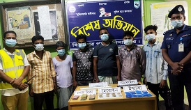 দিনাজপুরের বিরামপুরে বিপুল পরিমাণ মাদকদ্রব্যসহ গ্রেপ্তার ৬