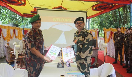 হাতীবান্ধা বিজিবি-বিএসএফ ব্যাটালিয়ন কমান্ডার পর্যায়ে পতাকা বৈঠক
