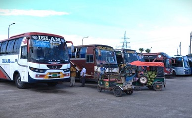 বরগুনা থেকে অনির্দিষ্টকালের জন্য দূরপাল্লার বাস চলাচল বন্ধ