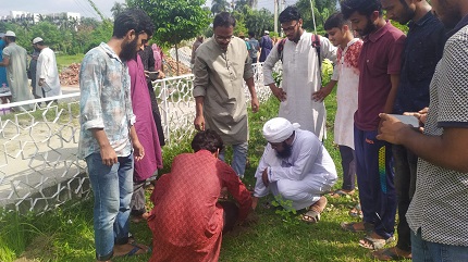 বাঁধনের উদ্যোগে খুবিতে বৃক্ষ রোপন কর্মসূচি