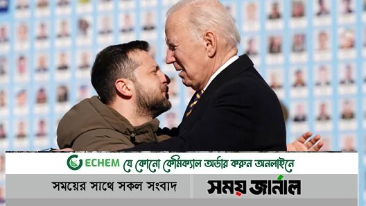 যুদ্ধের মধ্যে ইউক্রেনে জো বাইডেন