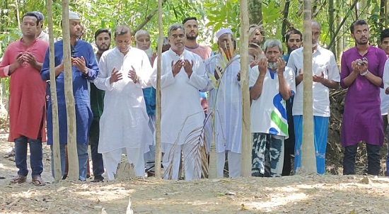 মোরেলগঞ্জে আ’লীগ নেতার কবর  জিয়ারতে ছাত্রলীগের সাবেক  সভাপতি সোহাগ