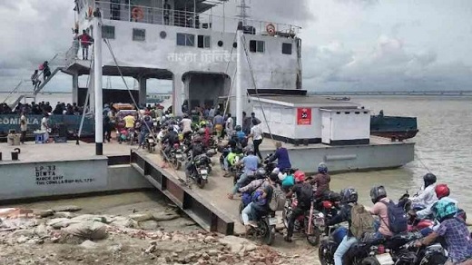 আগামীকাল থেকে শিমুলিয়ায় ফেরি চালু: বাইক পারাপার
