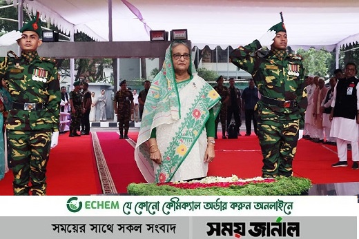 মুজিবনগর দিবস: বঙ্গবন্ধুর প্রতিকৃতিতে শ্রদ্ধা