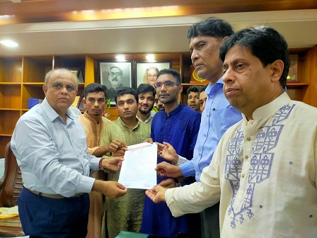 বিশ্ববিদ্যালয়ে বিদ্যমান সমস্যা দূরীকরণে ইবি ছাত্রলীগের স্মারকলিপি