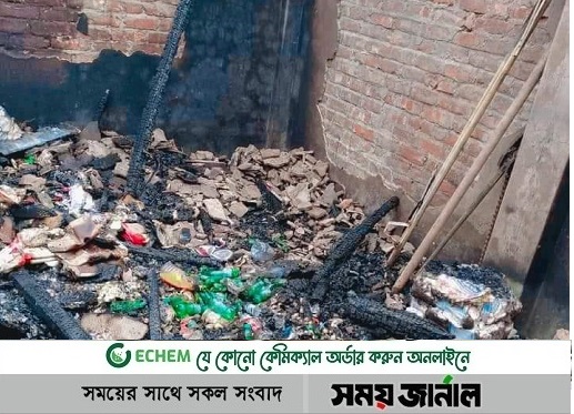 নোয়াখালীতে আগুনে পুড়ে ছাই আশ্রয়ণ প্রকল্পের ১০ ঘরসহ ৫ দোকান