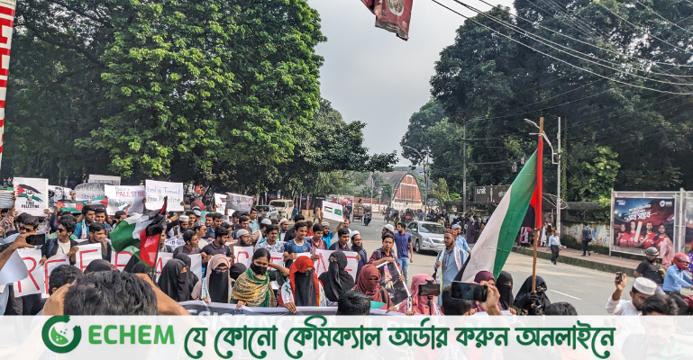 ফিলিস্তিনিদের প্রতি সংহতি জানিয়ে ঢাবি শিক্ষার্থীদের সমাবেশ