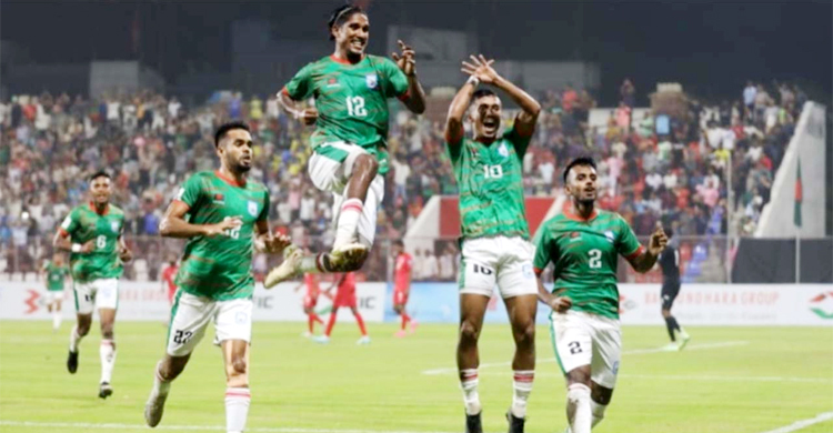 রাকিবের গোলে এগিয়ে বাংলাদেশ