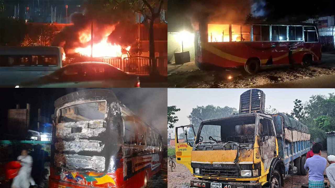 ৪২ দিনে ২৬৭ যানবাহন ও স্থাপনায় আগুন