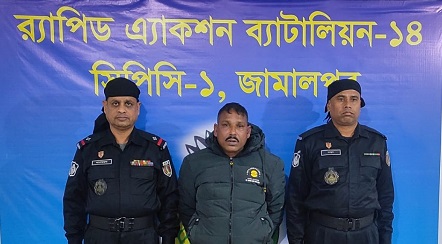 জামালপুরে হত্যা মামলার প্রধান আসামি গ্রেফতার করলো র‍্যাব