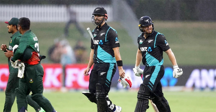 বাংলাদেশ-নিউজিল্যান্ড লড়াই ছাপিয়ে বৃষ্টির জয়