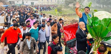 কুমিল্লা-১১ আসনে স্বতন্ত্র প্রার্থী মিজানের জমজমাট প্রচারণা, নেতাকর্মীদের উচ্ছাস